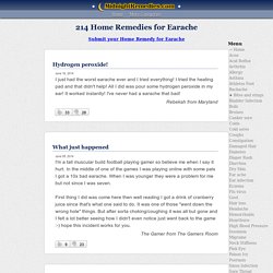 214 Home Remedies for Earache