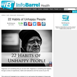 22 Habits of Unhappy People