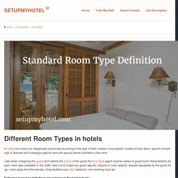 23 Room Types or Types of Room in Hotels