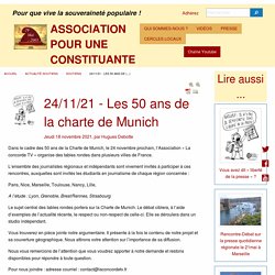 24/11/21 - Les 50 ans de la charte de Munich