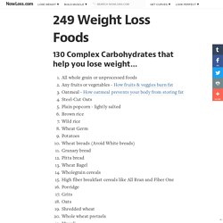249 foods you can eat to lose weight (249 weight loss foods)