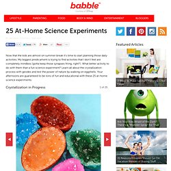 25 At-Home Science Experiments