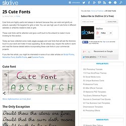 25 Demanding Cute Fonts
