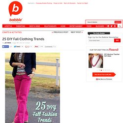 25 DIY Fall Clothing Trends