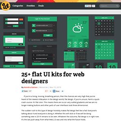 25+ flat UI kits for web designers