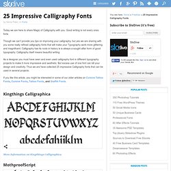 25 Free Calligraphy Fonts