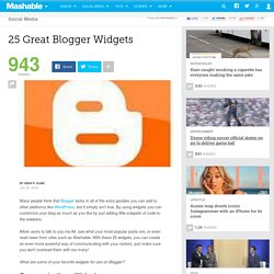 25 Great Blogger Widgets