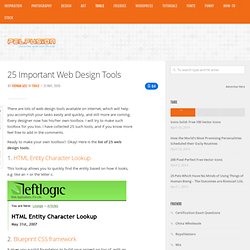 25 Important Web Design Tools