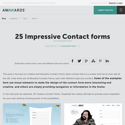 25 Impressive Contact forms