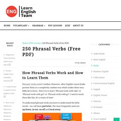 250 Phrasal Verbs (Free PDF)