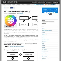 250 Quick Web Design Tips (Part 1)
