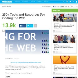 250+ Tools and Resources For Coding the Web