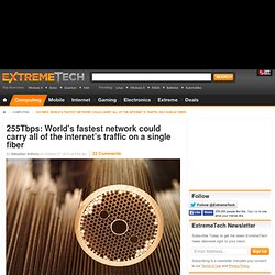 255Tbps: World’s fastest network could carry all of the internet’s traffic on a single fiber