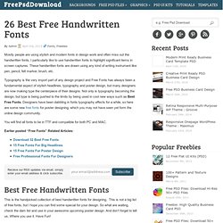 26 Best Free Handwritten Fonts