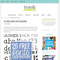 26 Free Fonts for Teachers
