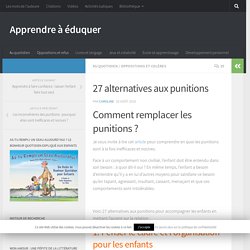 27 alternatives aux punitions