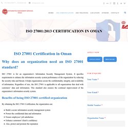 ISO 27001 Certification - Oman