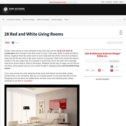 28 Red and White Living Rooms