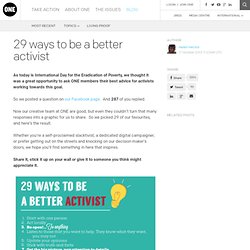 29 ways to be a better activist