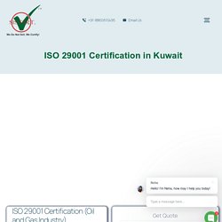 ISO 29001 Certification for Oil & Gas Industry