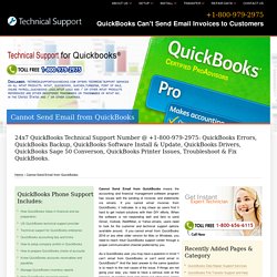 +800-979-2975 Cannot Send Email from QuickBooks