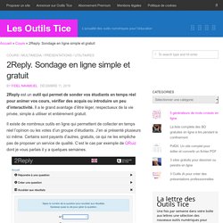 2Reply. Sondage en ligne simple et gratuit