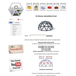 2v Dome calculation tools