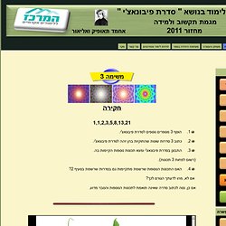 משימה 3 - יחידת לימוד " פיבונאצ'י