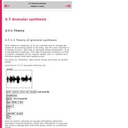 3.7 Granular synthesis