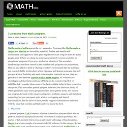 3 awesome free Math programs