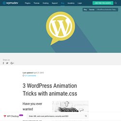 3 Ways to Animate WordPress