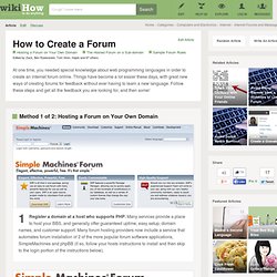 Create a Forum