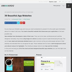 30 Beautiful App Websites