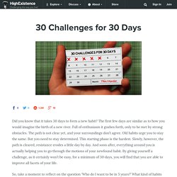 30 Challenges for 30 Days