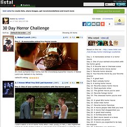 30 Day Horror Challenge list