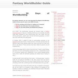 30 Days of WorldBuilding