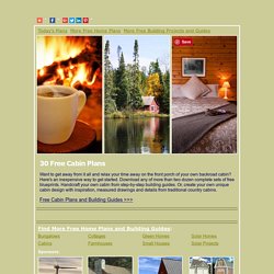 30 Free Cabin Plans