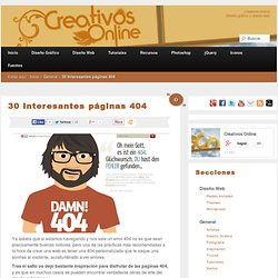 30 Interesantes páginas 404