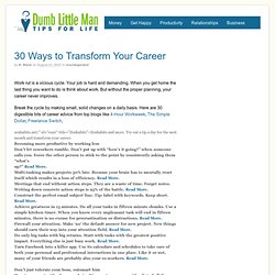 30 Ways to Transform Your Career - Dumb Little Man
