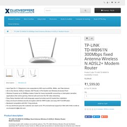 TP-LINK TD-W8961N 300Mbps fixed Antenna Wireless N ADSL2+ Modem Router