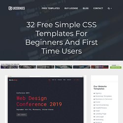 32Free Simple CSS Templates For Beginners And First Time Users