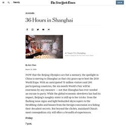 36 Hours in Shanghai