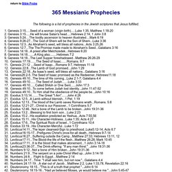365 Messianic Prophecies