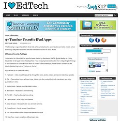 37 Teacher Favorite iPad Apps