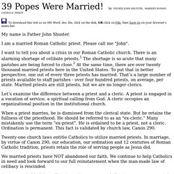 39 Popes Were Married!