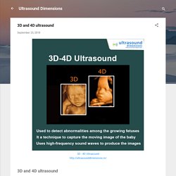 3D and 4D ultrasound