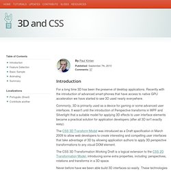3D and CSS