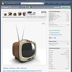 3d model vintage tv