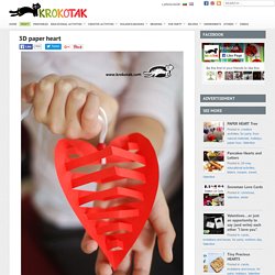 3D paper heart