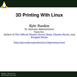 3D Printing with Linux